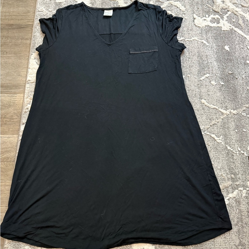 Soma Black V-Neck pajama dress